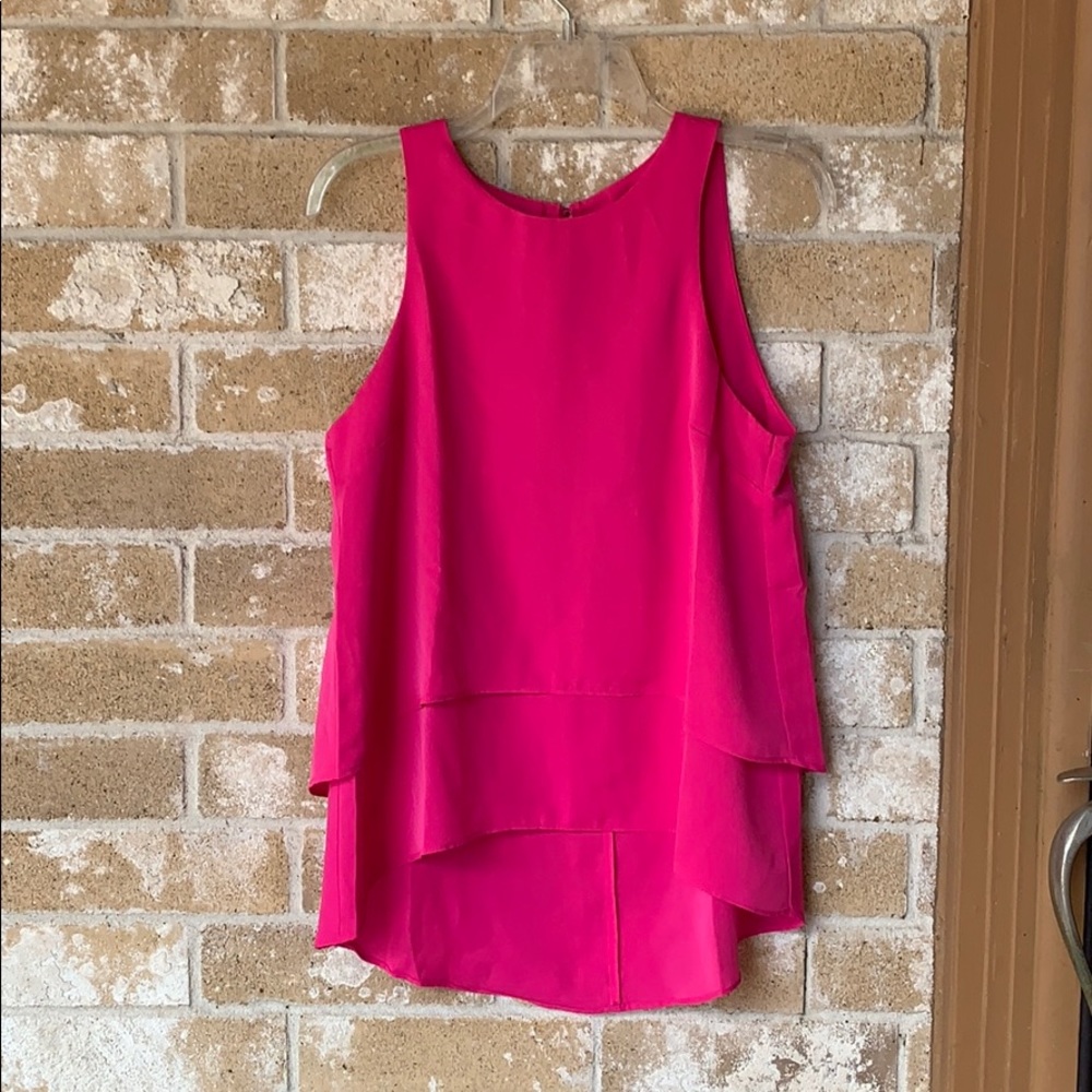 Hot pink blush noir blouse